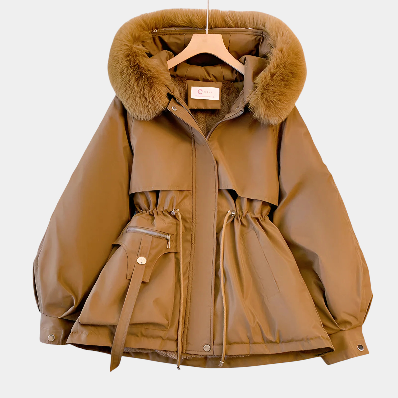 OLIVIA™ - FAUX FUR HOODED COAT