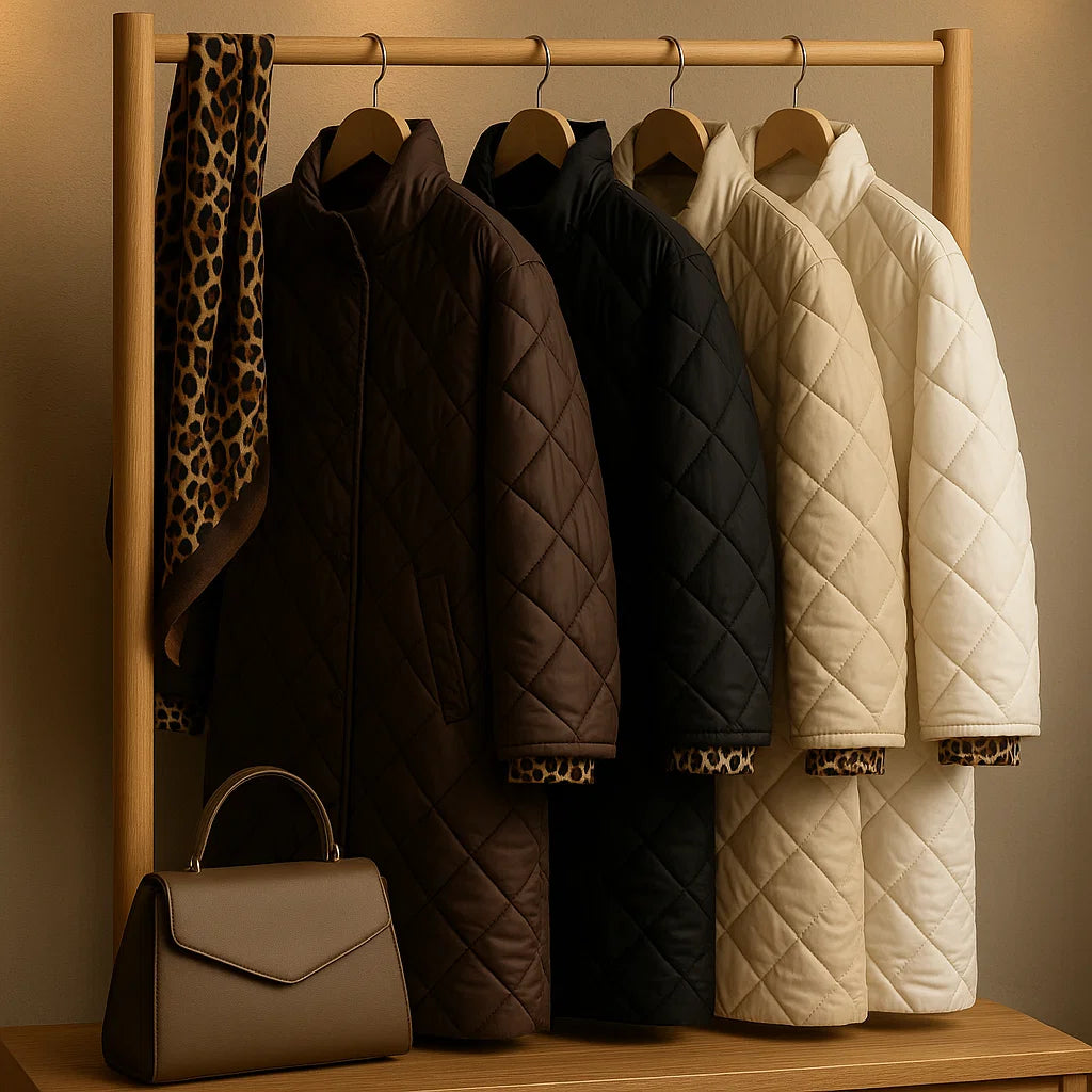 DAVINA – REVERSIBLE LEOPARD PRINT QUILTED COAT