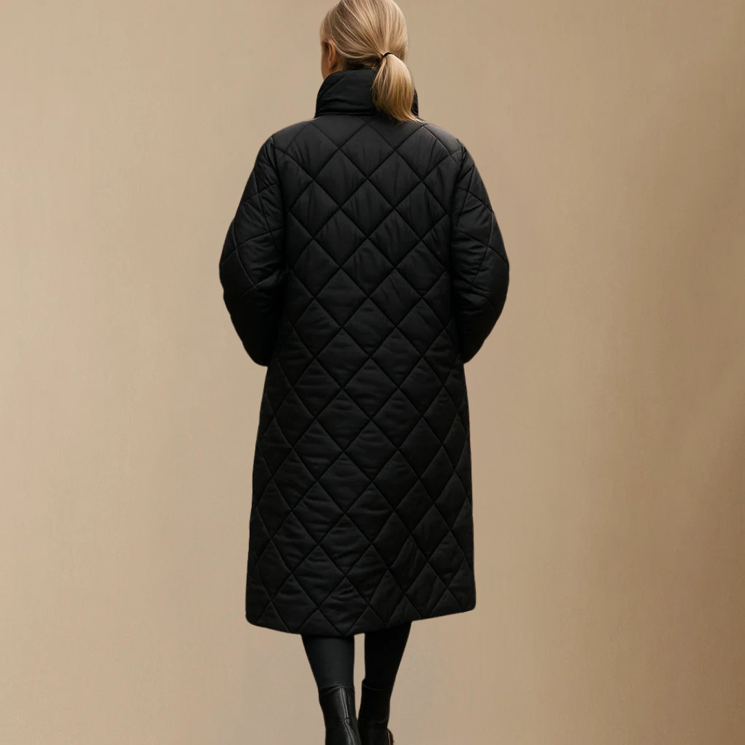 DAVINA – REVERSIBLE LEOPARD PRINT QUILTED COAT
