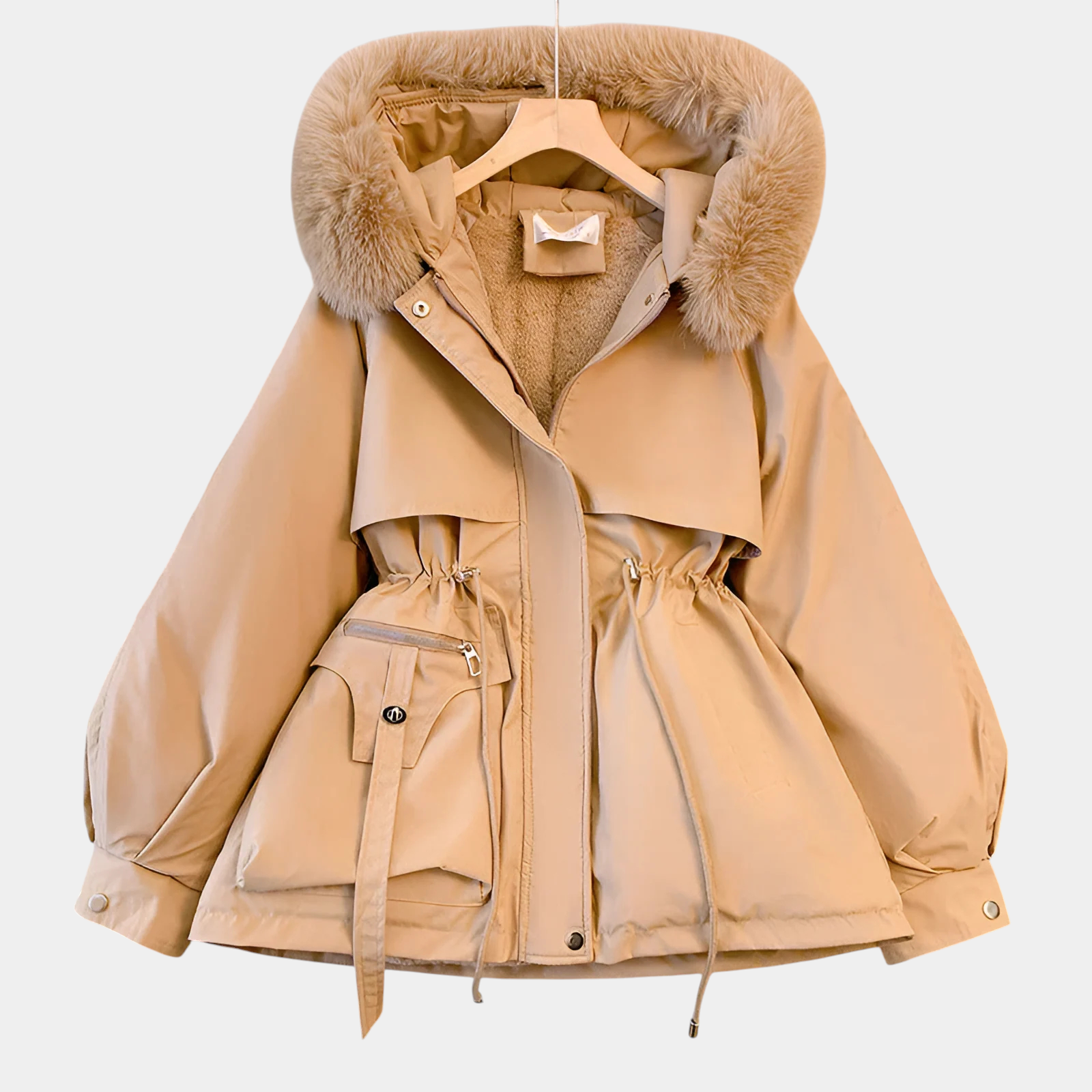 OLIVIA™ - FAUX FUR HOODED COAT
